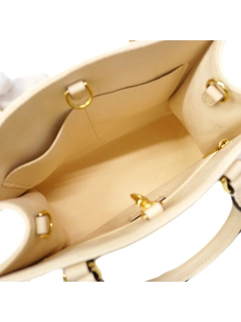 Louis Vuitton Handbag Monogram Empreinte On The Go PM Cream 2-Way